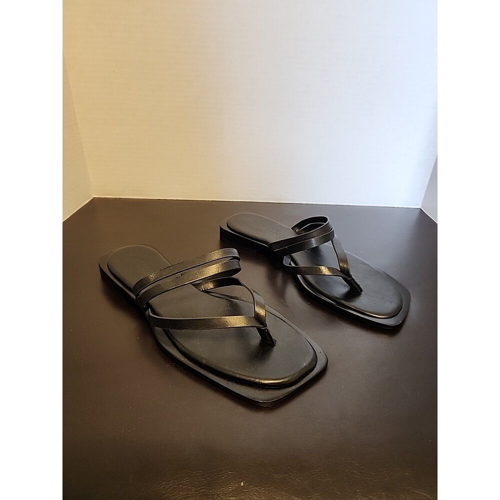 Schutz Rania Strappy Flip Flop Black Sz5.5B NEW